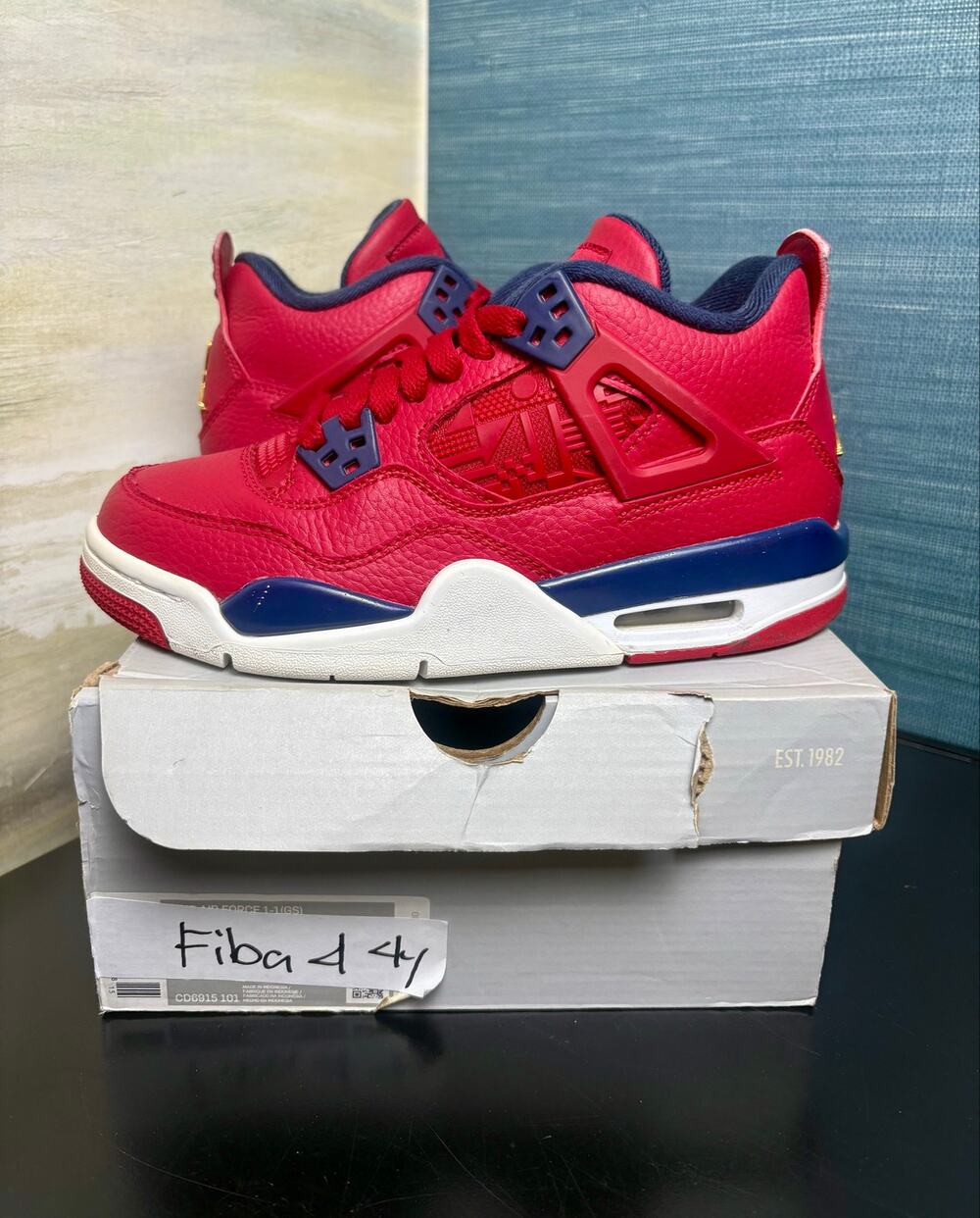 Jordan Retro Fiba 4 (2019) Youth Sneakers - Size 4Y